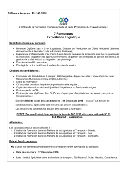 7 Formateurs Exploitation Logistique