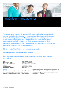 Ingénieur manufacturier