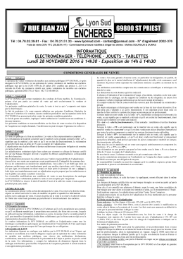T&eacute;l&eacute;charger la liste de vente