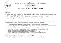 Conditions d`avancement au grade d`agent de maîtrise principal