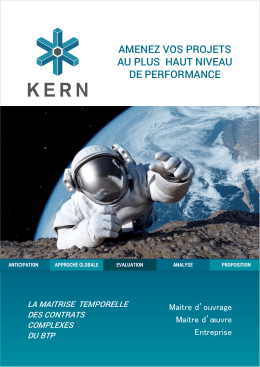 AMENEZ VOS PROJETS AU PLUS HAUT NIVEAU DE