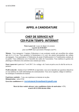 Chef de service