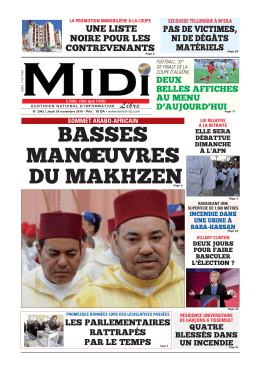 basses man&oelig;uvres du makhzen