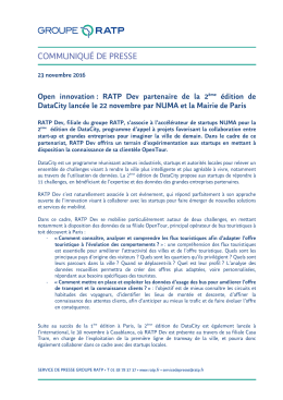 communiqu&eacute; de presse