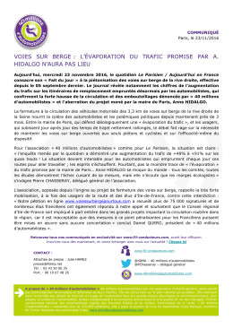 voies sur berge : l`&eacute;vaporation du trafic promise par a. hidalgo n`aura