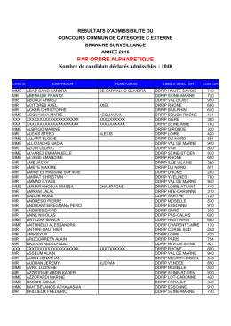 Consulter les r&eacute;sultats