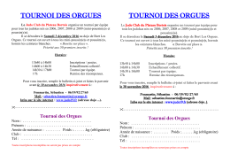 TOURNOI DES ORGUES TOURNOI DES ORGUES