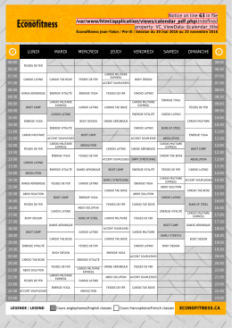 T&eacute;l&eacute;charger cet horaire