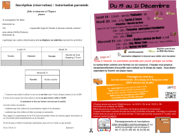 Du 19 au 21 Décembre