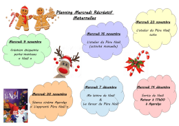 Planning Mercredi R&eacute;cr&eacute;atif Maternelles