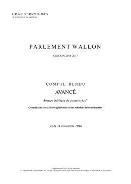 parlement wallon - Recherche plein texte