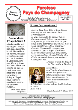 n&deg; 49 Demandons l`Esprit-Saint - Paroisse du Pays de Champagney