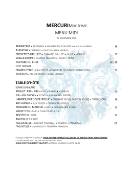 MERCURIMontreal MENU MIDI