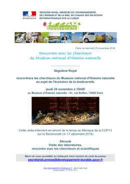 2016.11.23 - Rencontre chercheurs et scientifiques MNHN