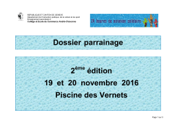 Dossier parrainage des 24h de natation