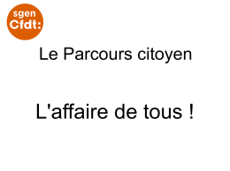 Le parcours citoyen - Sgen-CFDT