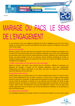 mariage ou pacs, le sens de l`engagement