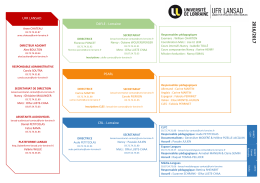 Organigramme UFR LANSAD 2016