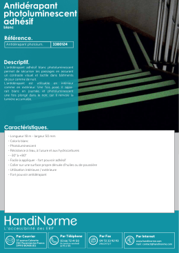 Antidérapant photoluminescent adhésif