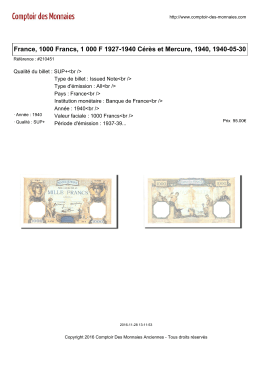 France, 1000 Francs, 1 000 F 1927