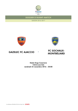 Dossier d`avant-match