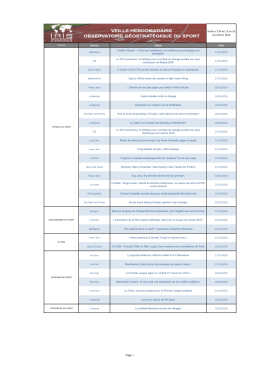 Thèmes Source Sujets Date Veille n°154 du 17 au 23