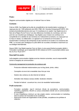 Stagiaire communication Futur en Seine