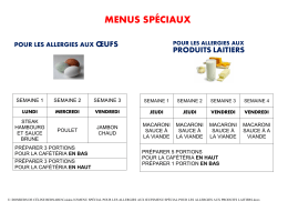 menus sp&eacute;ciaux - &Eacute;cole Marie
