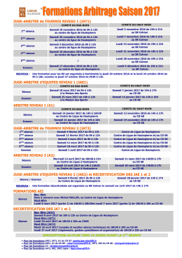 Formation arbitrage 2017