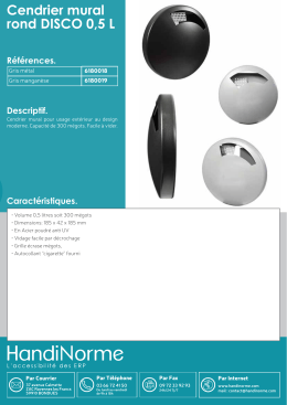 Cendrier mural rond DISCO 0,5 L