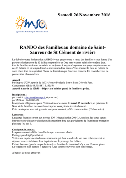 infos et inscriptions