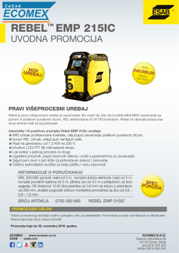 esab rebel 215ic - ECOMEX doo Čačak