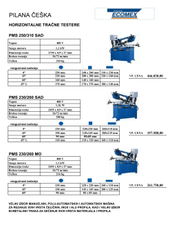Horizontalne tračne testere Pilana