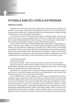 Vinko Moderndorfer: OTVORILA SAM OČI I OTIŠLA DO