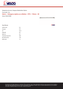 Halo-L - Halogena sijalica za reflektor - R7S