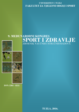 sport i zdravlje - Fakultet za tjelesni odgoj i sport