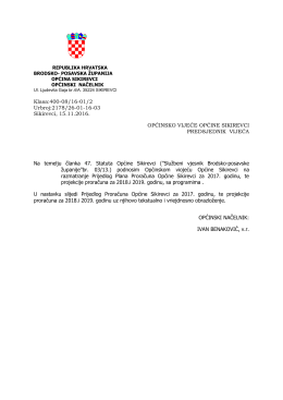 Poziv načelnika - Općina Sikirevci