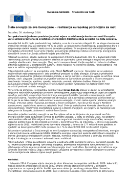 Čista energija za sve Europljane &ndash; realizacija europskog
