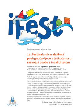 14. Festivalu stvaralaštva i postignuća djece s teškoćama u razvoju i