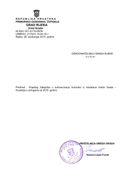 suradnja s udrugama za 2016. godinu