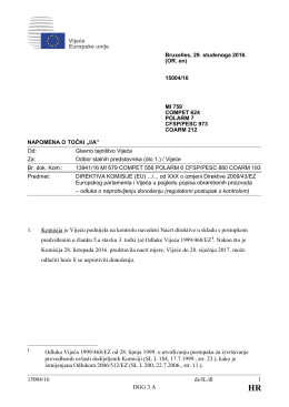 15004/16 ds/IL/dl 1 DGG 3 A 1. Komisija je Vijeću podnijela na