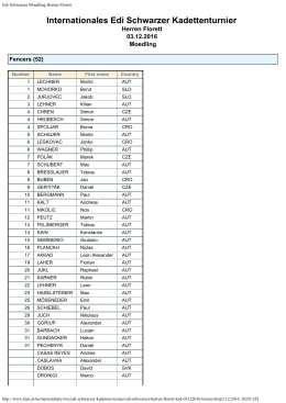Internationales Edi Schwarzer Kadettenturnier