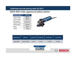GWS 600 mala ugaona brusilica karton