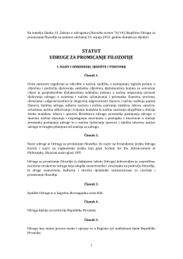 Statut - Udruga za promicanje filozofije