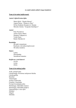 Az emelt szintű sz&oacute;beli vizsga t&eacute;mak&ouml;rei Teme iz hrvatske književnosti