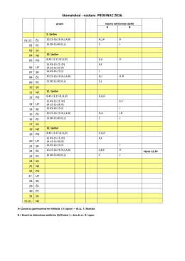 Stomatolozi - nastava PROSINAC 2016.