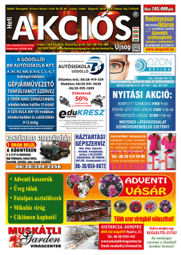 G&ouml;d&ouml;llői kiadv&aacute;ny - Heti Akci&oacute;s &Uacute;js&aacute;g