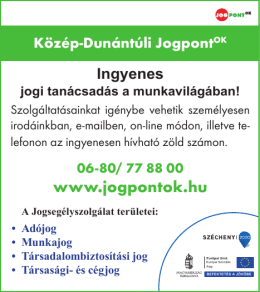 JogPont OK jogsegélyszolgálat elérhetőségei