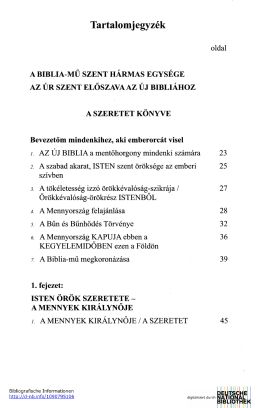 Tartalomjegyzék
