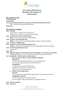 program itt - TDM Szövetség